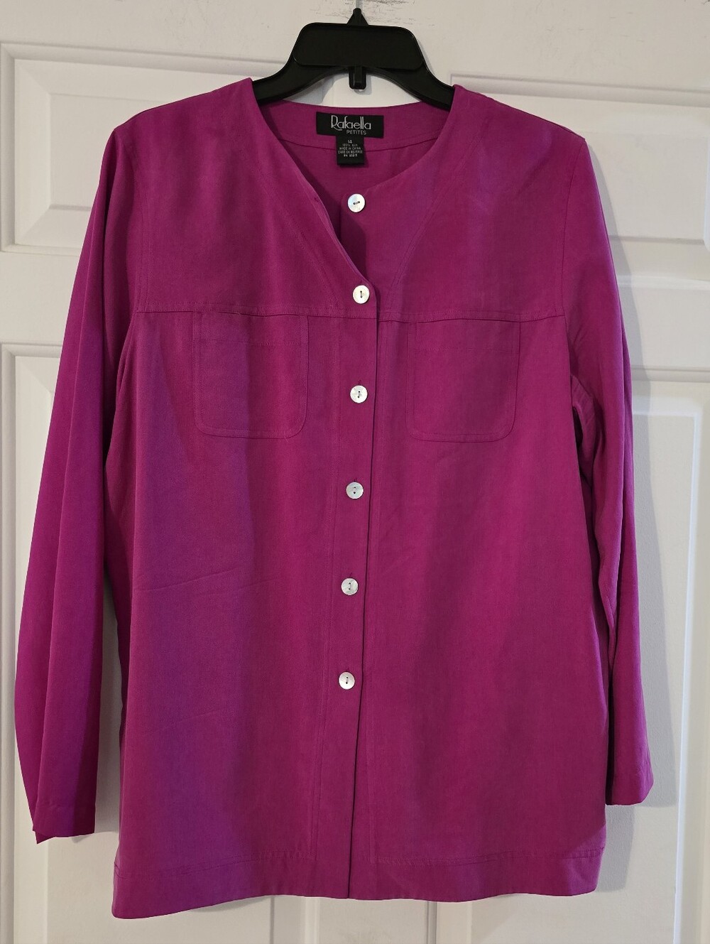 Rafaella Magenta Button-Front Shirt